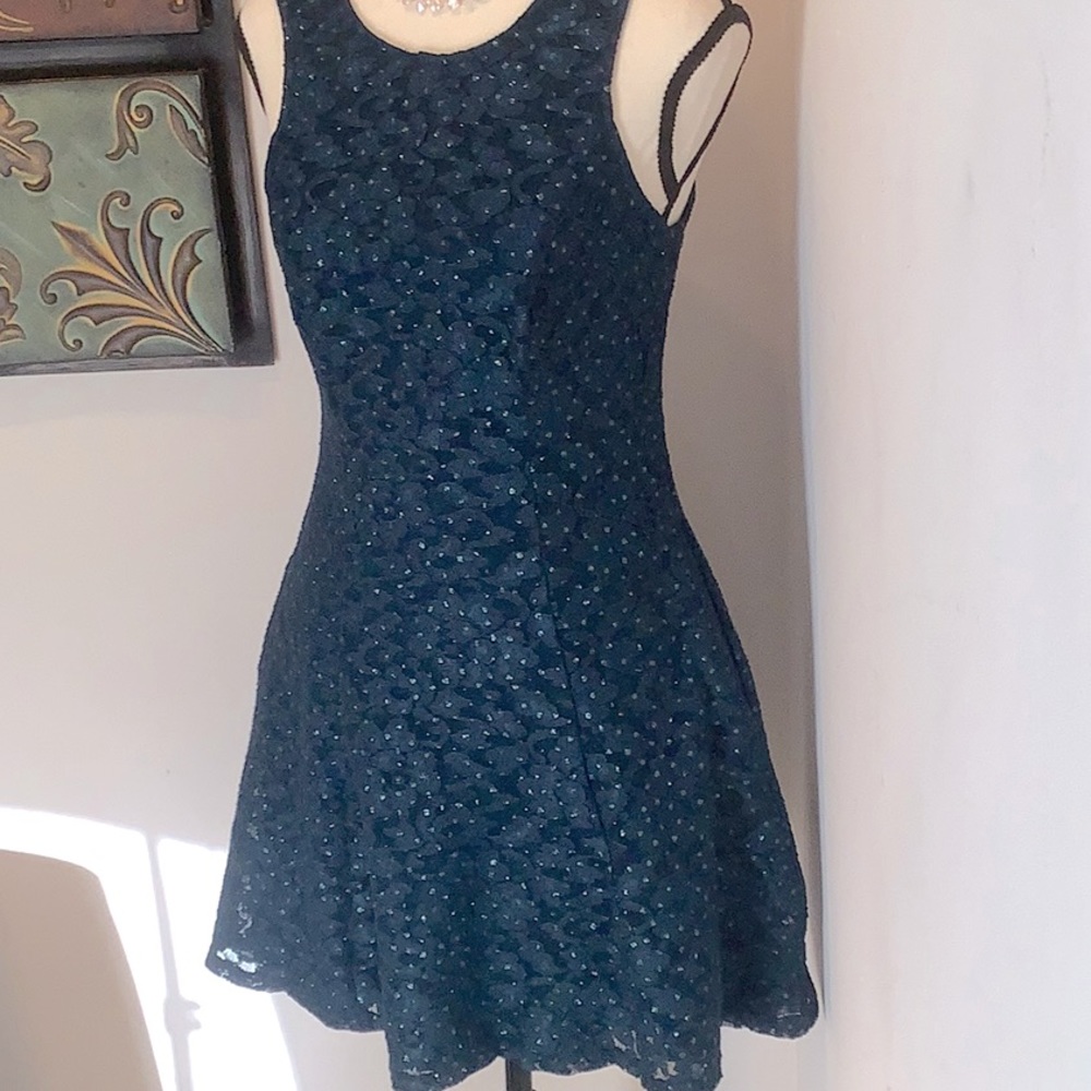 Speechless tank style Teal lace Dress. Size Small. Has stretch and shimmer